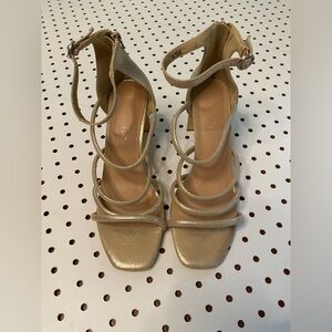 Jelly pop Elegant Gold Strappy Sandals